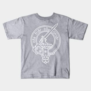 Clan Gunn Crest - Old Norse white Kids T-Shirt